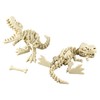 PowerTRC 5PCS 3D Printed Dinosaur Skeletons, T-Rex Triceratops Stegosaurus Velociraptor