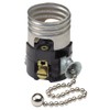 Leviton Medium Base Interior Only, Shell Incandescent Lampholder, Pull Chain,