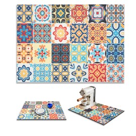 SITAKEGS Dish Drying Mat, 2 Pieces, Absorbent Coffee Mat with Non-Slip Rubber Coating, Quick Drying Mat, Easy to Clean Dish Mat, 40 x 50 cm Drip Board Mats for Kitchen