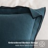 MIULEE Linen Throw Pillow Covers, 2 Piece 20x20 Inch Blue,