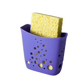 Hutzler Sponge Station In Sink Sponge Caddy w/Drain Holes, Blue
