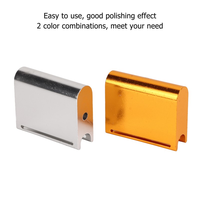 2pcs Leather Edge Slicker Gold Silver Aluminium Alloy Leather Trimming