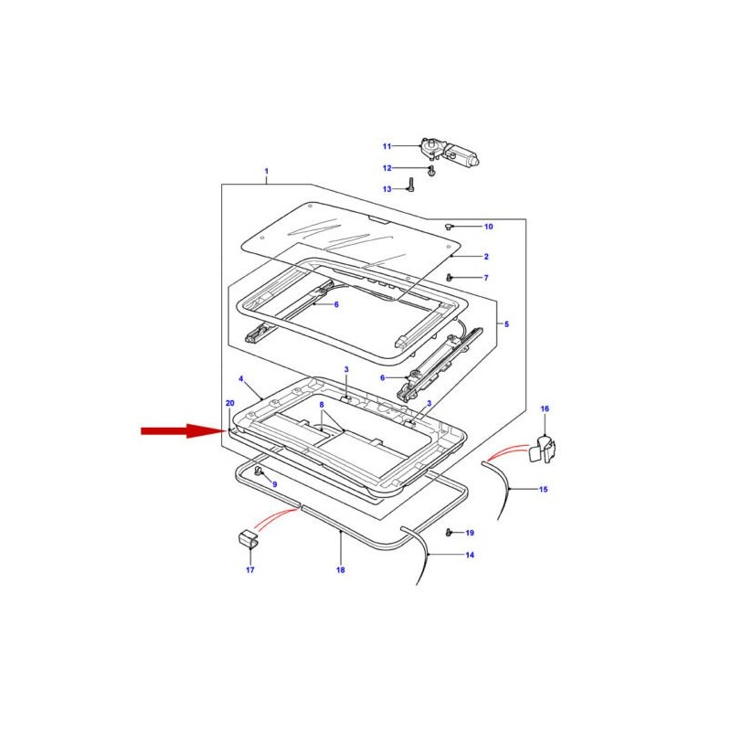 ALLMAKES/BRITPART Sliding SUNROOF Upper Frame WEATHERSTRIP Seal Compatible with Land