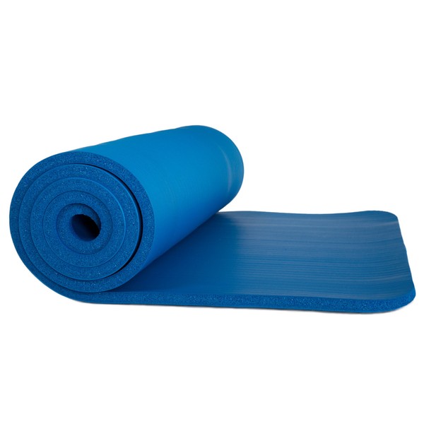 Wakeman Lightweight Foam Sleep Pad- 0.50” Thick Mat for Camping, Cots, Tents, Backpacking & Yoga - Non-Slip, Waterproof & Carry Handle Outdoors (Blue),72",75-CMP1012