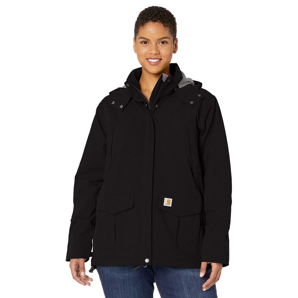Carhartt womens Shoreline Jacket (Plus Sizes) Work Utility Outerwear, Black, XX-Large Plus