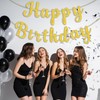Pre-Strung Glitter Happy Birthday Banner Garlands Gold Happy Birthday Sign