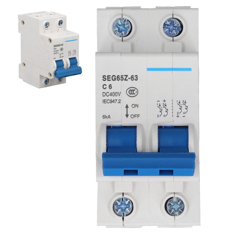 DC Miniature Circuit Breaker 2P 6KA 400V Air Switch for