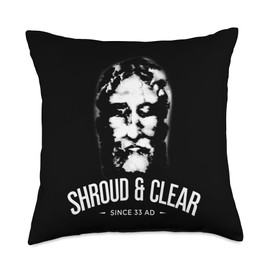 Shroud Of Turin Face of Jesus Christ Catholic Throw Pillow