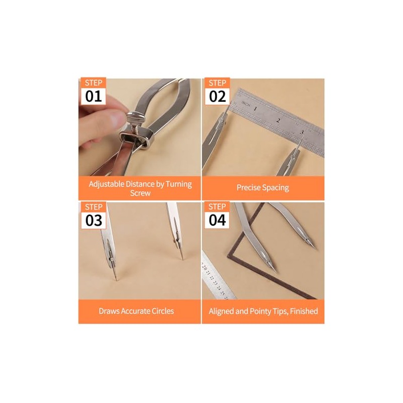 Radius Divider Tool 12 Inch, Fast Adjusting Scriber for Sheet
