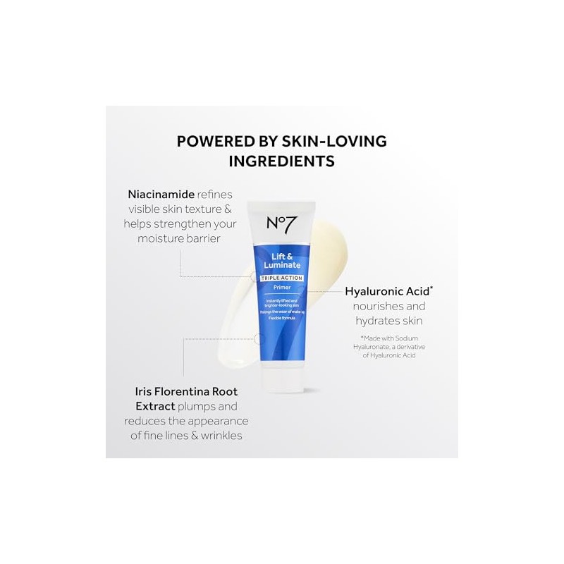 No7 Prebase Lift Luminate - Prebase Hidratante Con Niacinamida -