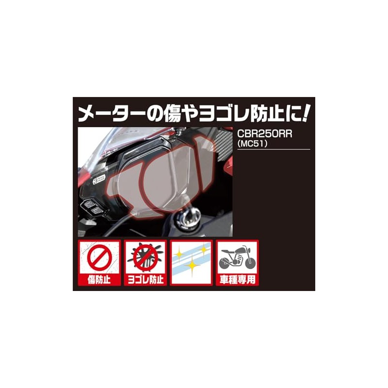 Kitaco 000-1840000 Meter Protective Film CBR250RR (MC51), Sold as 1