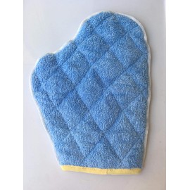 Soft Microfiber Dust Mitt - Comfortable and Reusable Dusting Mitten for Household Cleaning | Multipurpose Cloth Glove Wipes Off Dirt for Living Room, Bathroom and Kitchen Furnitures | Blue, 4 Pack