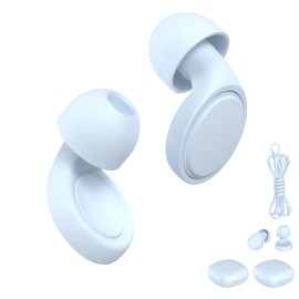 Jayine 2 Pairs Ear Plugs for Sleeping, Soft Full Silicone Ear Plugs for Noise Reduction 25dB, Reusable Hearing Protection Earplugs for Concert, Focus, Travel, 8 Ear Tips in S/M/L - Blue