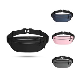 Monehet Waist Bag Belt for Running, Waist Pack for Women and Men,Waterproof Running Belt, Equipped with Reflective Strips and a Earphone Hole for Sports, Jogging, Outdoor Activities (Black)