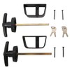 Shed T-Handle Lock Set Black 6 1/2" (1 Pair)