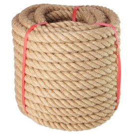 Manila Rope 1 Inch x 100 Feet, Twisted Thick Rope for Landscaping, Crafts, Sporting,Marine, Projects and Tie-Downs