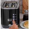 GE 2 Slice Black Stainless Steel Toaster, Extra Wide Slots
