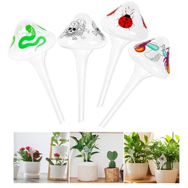 Kikunum Plant Glass Watering Globes,Clear Automatic Water Balls Device,Pot Garden Plant Glass Watering Globes