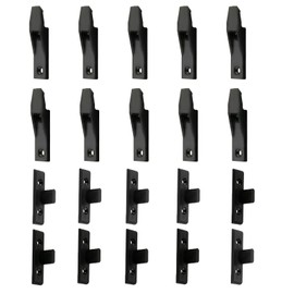 10 Pairs Keku Drop On,Hook Push in Plinth Fasteners Fittings Press Fit Kitchen Panel Clips Quick Fitting Furniture Panel Board Connector Mount Fastener for Cupboard Cabinets Wardrobe Bath Bed Table