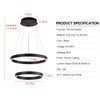 MADEM Room Decor Modern LED Pendant Light 2-Ring Circular Contemporary