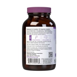BlueBonnet Bluebonnet Nutrition B Complex, Complete Full Spectrum, Vitamin B6, B12, Biotin, Folate, Vegan, Vegetarian, Gluten, Soy & Milk Free, Kosher, 100 Count
