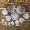 MINDPLUS Set of 24 Hand Crochet Doilies Cotton Crocheted Lace