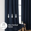 OWENIE Heidi Navy Blue Curtains 84 Inch Long 2 Panels
