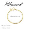 MEVECCO Yellow Gold Herringbone Choker Necklace 18K Gold Plated Simple