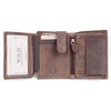 Wild Small Trifold Vertical Designed Genuine Leather Pocket Size Wallet,