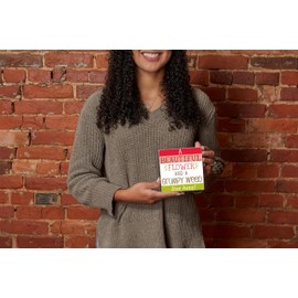 Flower Grumpy Weed, Joyride Home Decor, Wood Block Sign, 5"x5" Freestanding, Shelf or Wall Displayed, Artist Designed Home Décor.