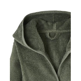 Vertbaudet Children's Bathrobe with Hood, light green
