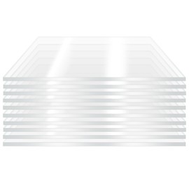 10 Pieces 8 x 12” Clear Acrylic Sheet Plexiglass - 0.04”(1mm) Thick, Use for Craft Projects, Signs, DIY Projects and More; Cut with Saw or Hand Tools
