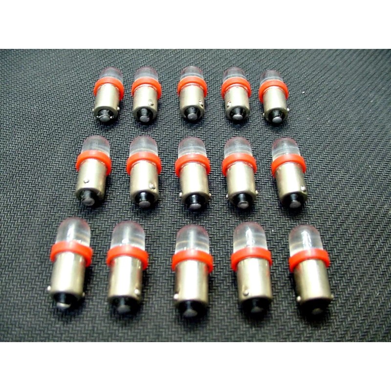 Lumiglow 15 BRIGHT Red LED Domes Instrument Panel Dashboard Lights