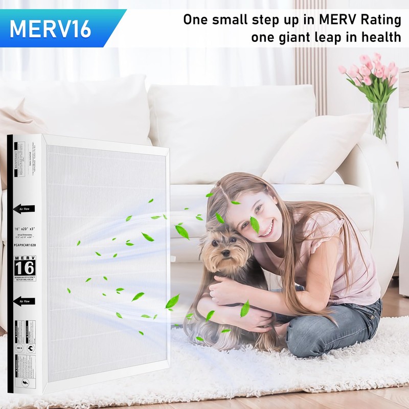 PGAPXCAR1620 Merv16 Replacement Filter Compatible With Bryant/Carrier Purifier PGAPXCAR1620 APGAPXCAR1620