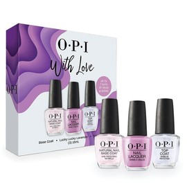 OPI Nail Lacquer Trio Gift Set Base Coat + Lucky Lucky Lavender & Top Coat Mothers Day 2025