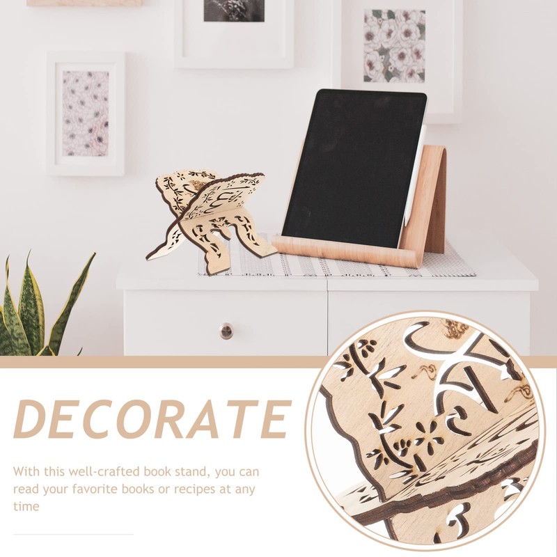 GRIRIW Wooden Quran Holder Extra Large Book Stand Floor Stand