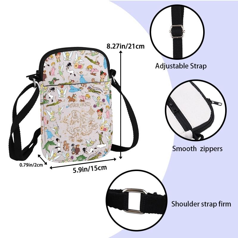 Peter Cross Body Bag Neverland Map Messenger Bag Neverland Trip
