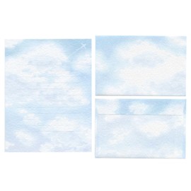 Furukawa Shikko LLL386 Today's Letter Set, Mino Washi, Blue Sky