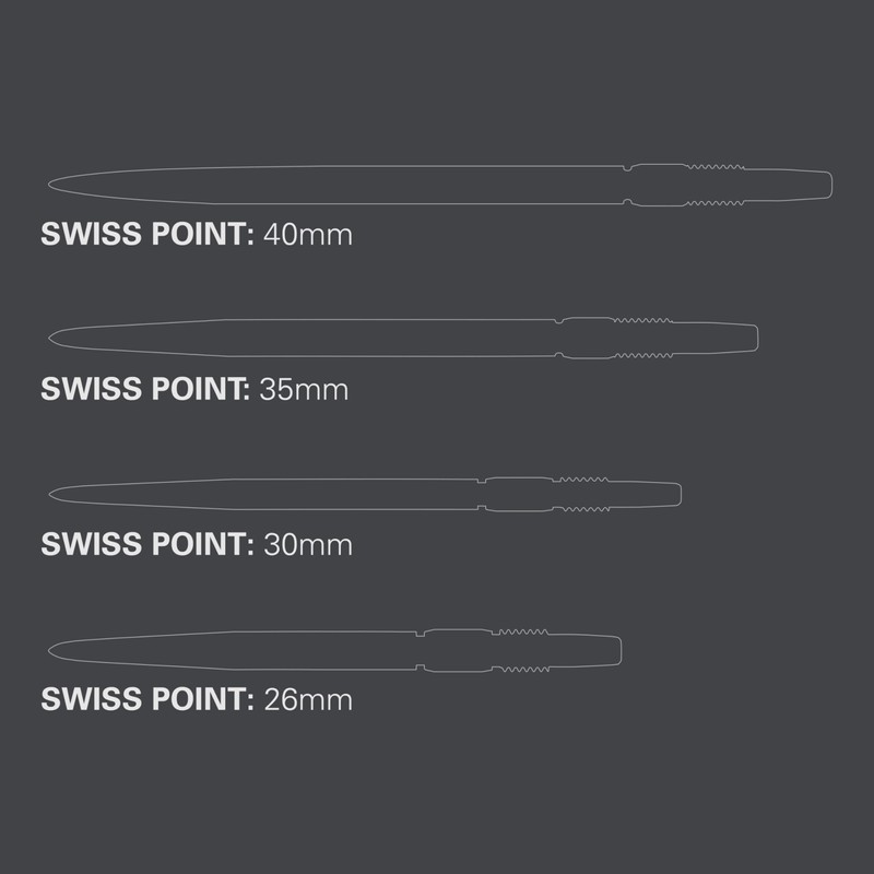 Target Darts Swiss Points, Smooth Swiss Point Dart Tips (Pack