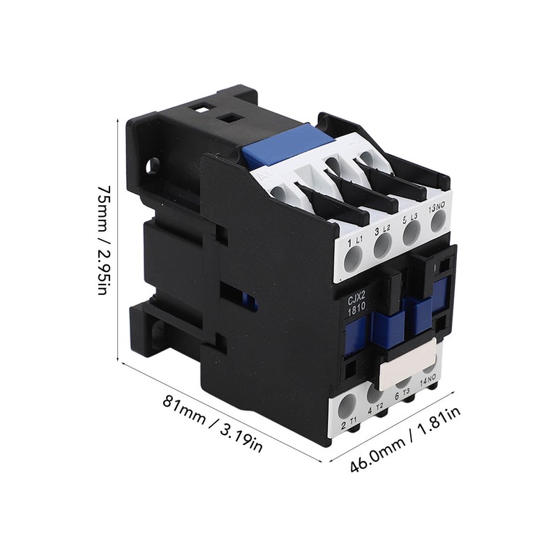 AC Contactor 18A 3 Pole Normally Open Silver Contact DIN