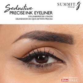 Summit.g Matte Black Liquid Eyeliner with Ultra fine Felt tip for Smudge-Proof & Long-lasting Application| 1.6ml Highly Pigmented Waterproof Eyeliner with Precision Formula for Stunning Definition