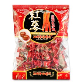 Korean Red Ginseng HongSam Candy, 홍삼캔디, 300G (PACK OF 2)