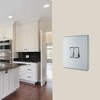 BG Electrical FPC42 Screwless Flat Plate Double Light Switch, Polished