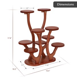 Jotsport 9 Pots Mini Succulent Stand Windowsill Small Plant Stand Multi Layers Succulents Display Shelf Kitchen Windowsill Desk Tabletop Plant Holder