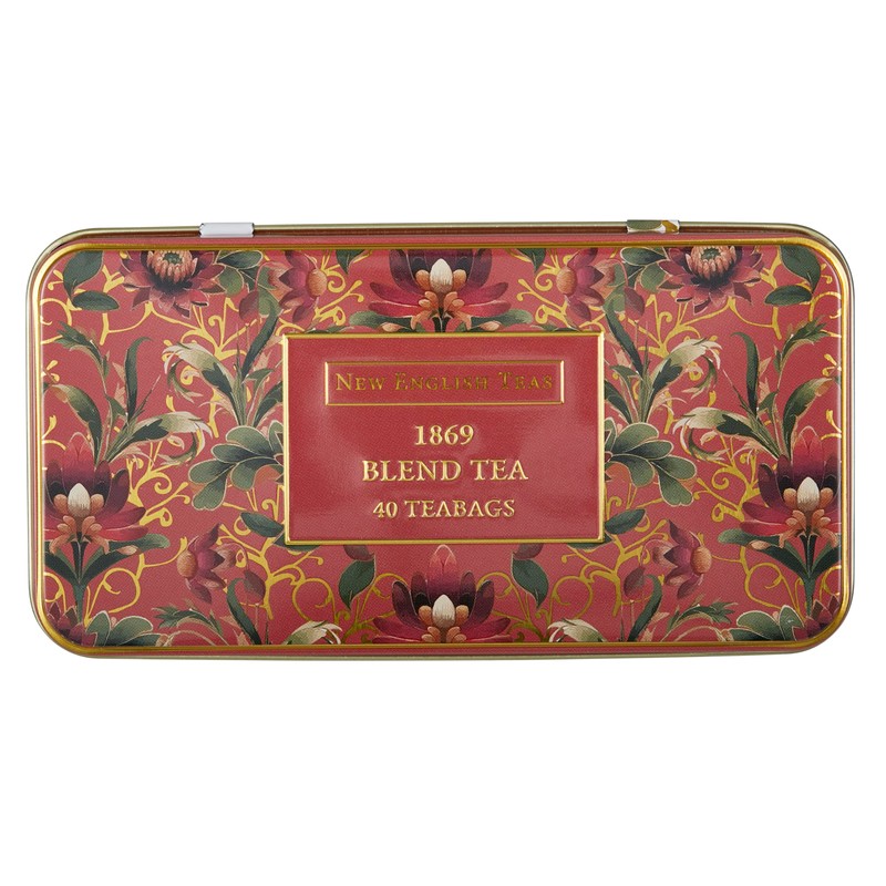 New English Teas Victorian Lotus Flower Tea Tin with 40