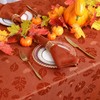 misaya Rectangle Fall Jacquard Tablecloth, Leaves Pattern Damask Table Cloth,