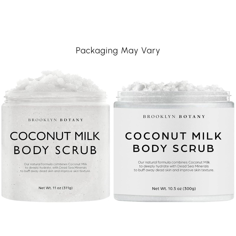Brooklyn Botany Coconut Milk Exfoliating Salt Scrub Anti Aging Body