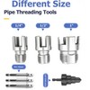 PVC Pipe Threader 7PCS Kit with Step Drill Bit, 1/2"
