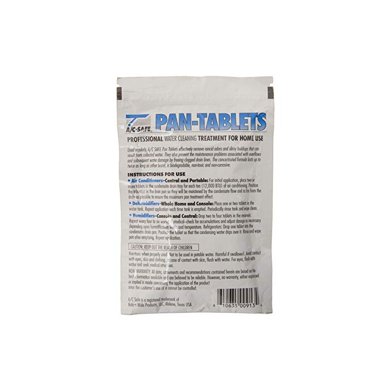 AC Safe Pan Tablets - 30 Count: Cleans scum in