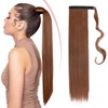 S-noilite Wrap Around Straight Ponytail Extensions 23 Inch Long Straight
